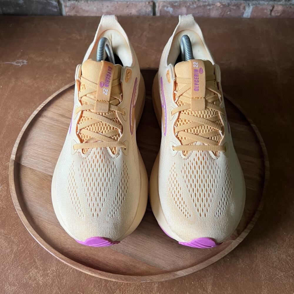 Brooks Glycerin 22 Womens 11 Apricot Pink Athletic Running Shoes Sneakers - Picture 15 of 16